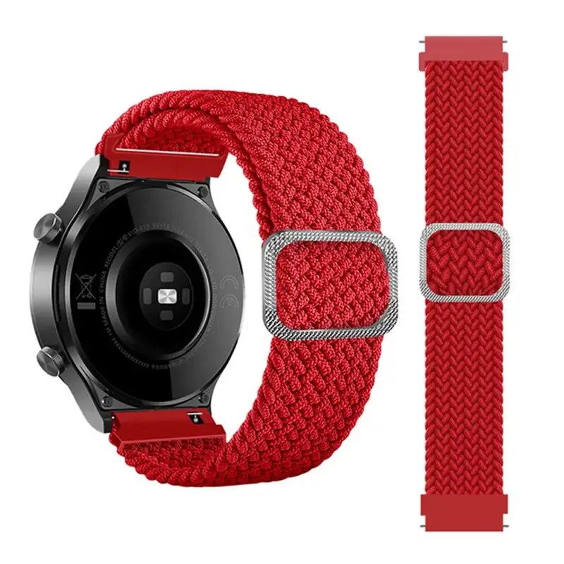 Punottu Nailonranneke 22mm - Punainen