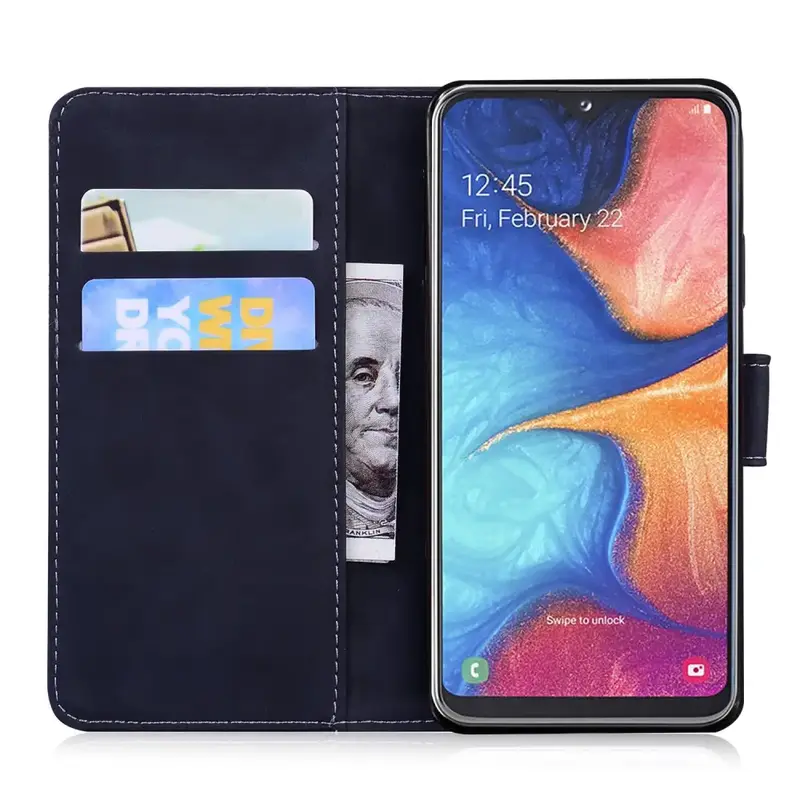 Samsung A20e Lompakko Suojakotelo Musta