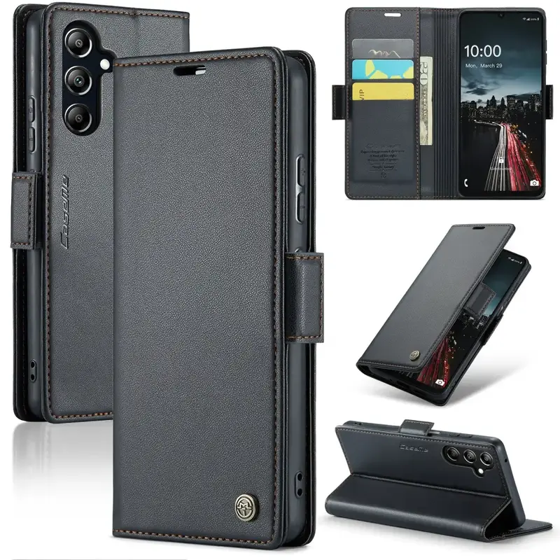 Samsung Galaxy A16 5G Lompakko suojakotelo RFID - Musta - CaseMe