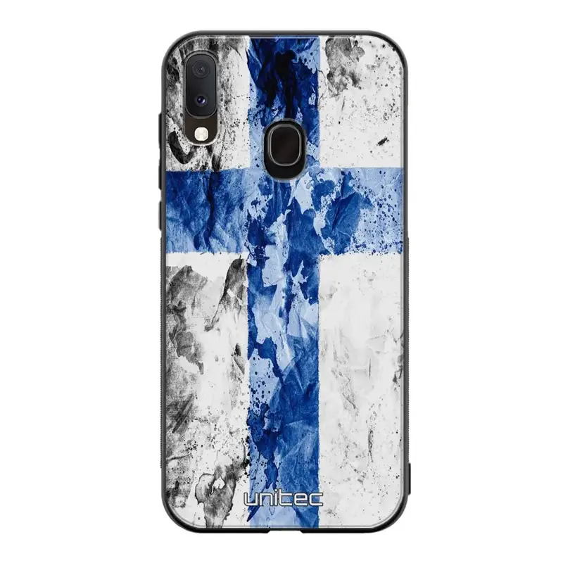 Samsung Galaxy A20e suojakuoret - Painted Finnish Flag
