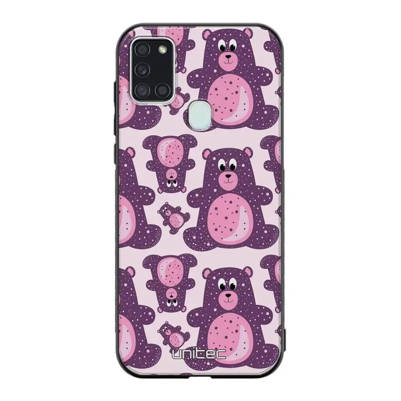 Samsung Galaxy A21s suojakuoret - Purple Teddy Bear