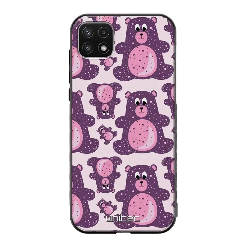 Samsung Galaxy A22 suojakuoret - Purple Teddy Bear