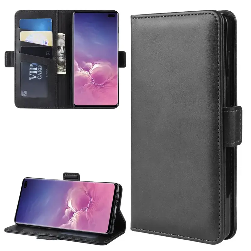 Samsung Galaxy S10 Plus Lompakko Suojakotelo Musta
