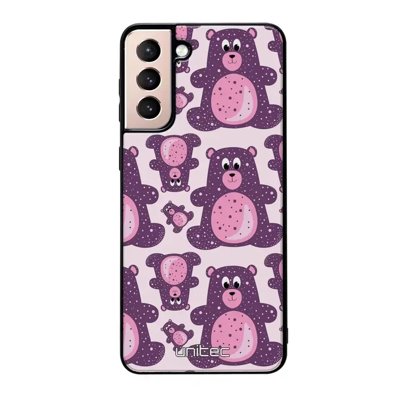 Samsung Galaxy S21 suojakuoret - Purple Teddy Bear