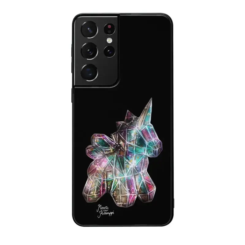 Samsung Galaxy S21 Ultra unicorn suojakuoret - Musta - Noora Kämppi
