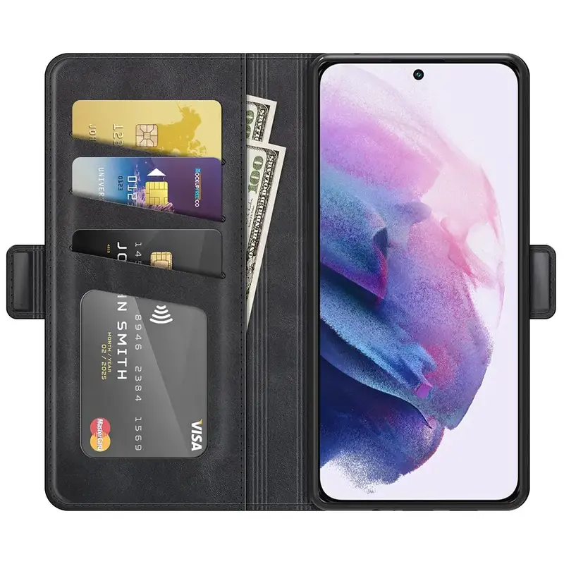 Samsung Galaxy S22 5G Lompakko Suojakuori – Musta