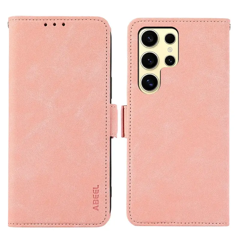 Samsung Galaxy S22 Ultra 5G Unitec Lompakko Suojakotelo Pinkki