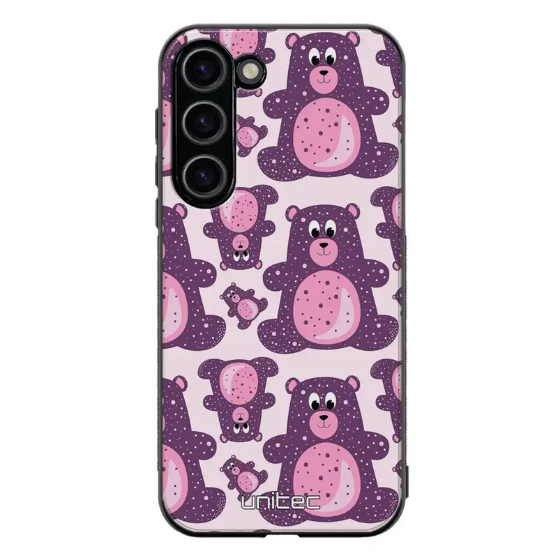 Samsung Galaxy S23 Plus suojakuoret - Purple Teddy Bear