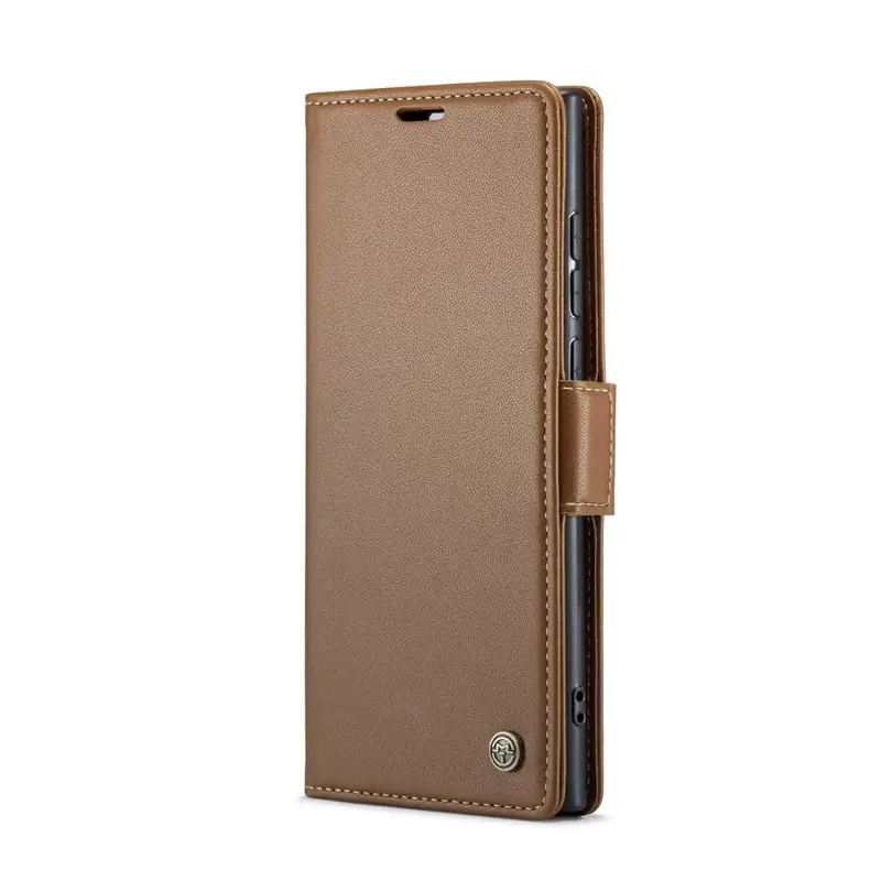 Samsung Galaxy S24 Ultra Lompakko suojakotelo Ruskea - RFID CaseMe