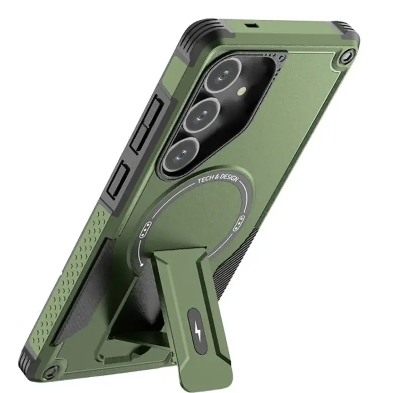 Samsung Galaxy S25 Armor MagSafe kuoret - Vihreä