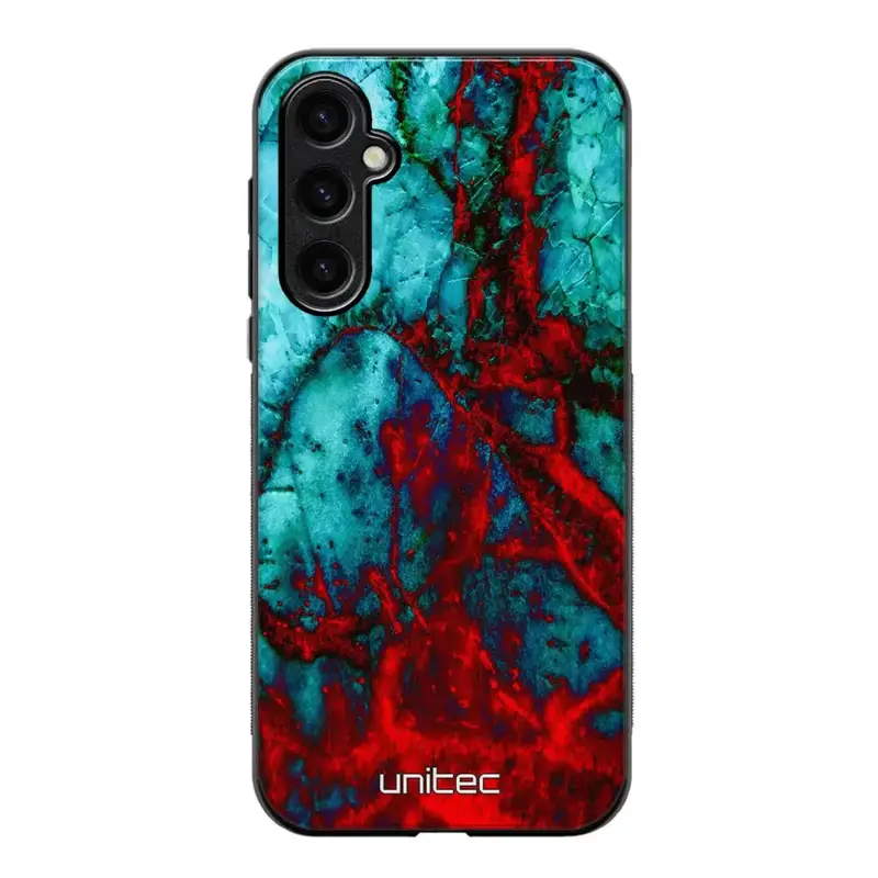 Samsung Galaxy S25 marmori suojakuoret - Blue Red Marble
