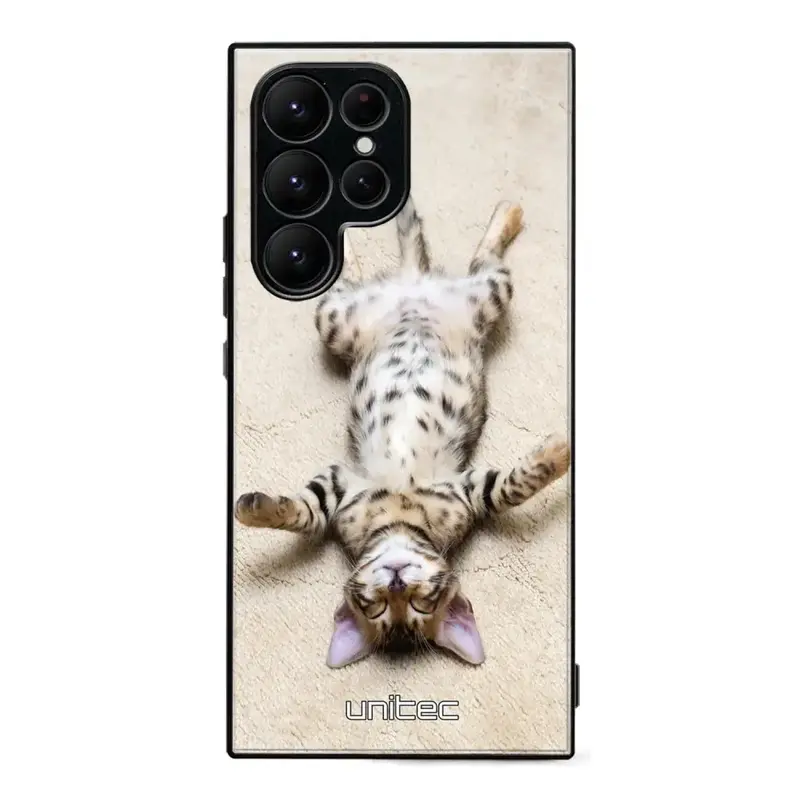Samsung Galaxy S25 Ultra kissa suojakuoret - Relaxing Cat