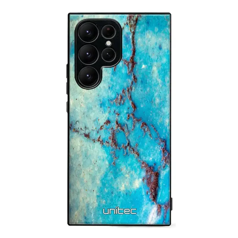 Samsung Galaxy S25 Ultra marmori suojakuoret - Turquoise Marble