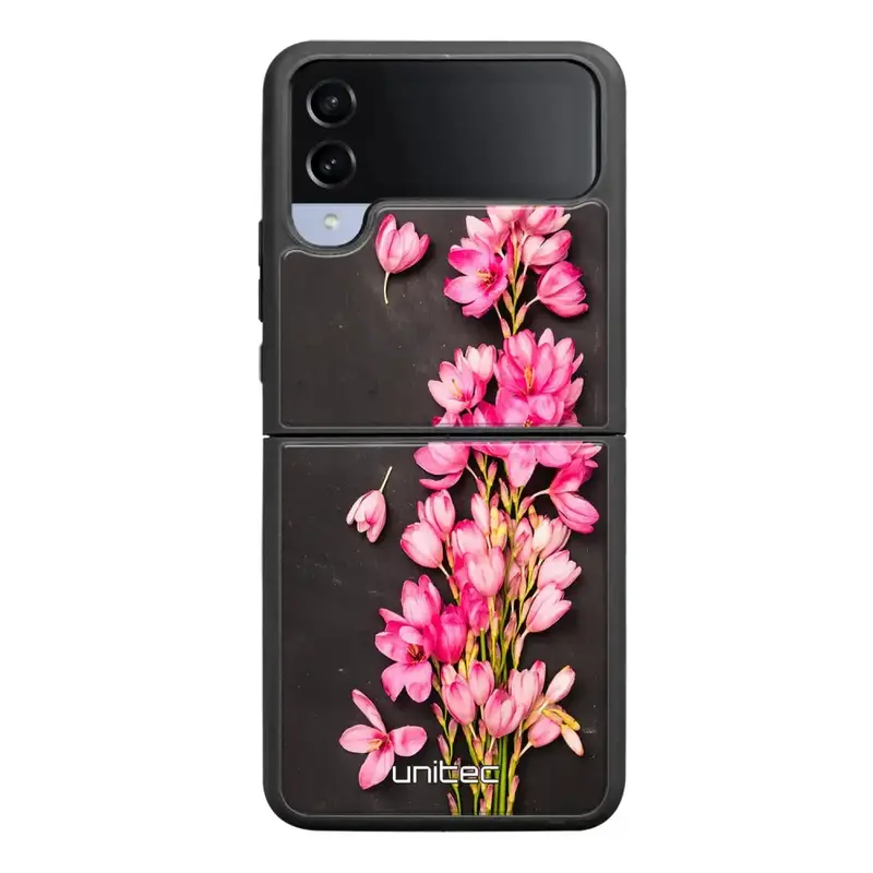 Samsung Galaxy Z Flip 4 kukka suojakuoret - Pink Flowers