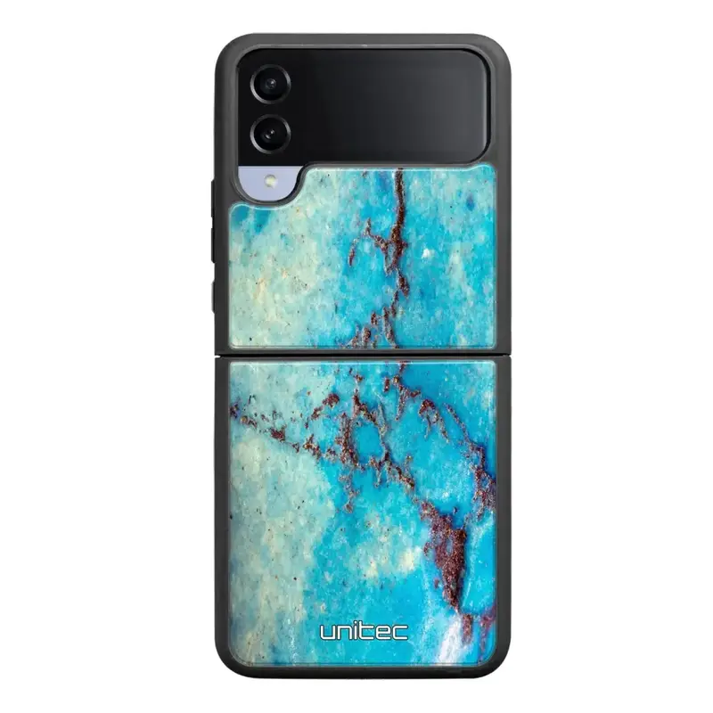 Samsung Galaxy Z Flip 4 marmori suojakuoret - Turquoise Marble
