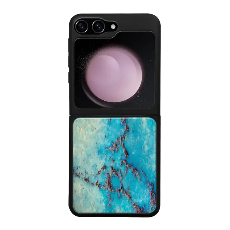 Samsung Galaxy Z Flip 5 marmori suojakuoret - Turquoise Marble