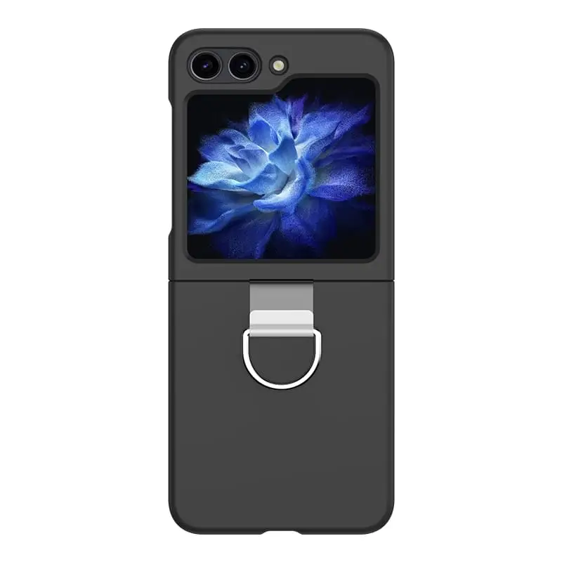 Samsung Galaxy Z Flip 5 Suojakuori Sormuksella - Musta