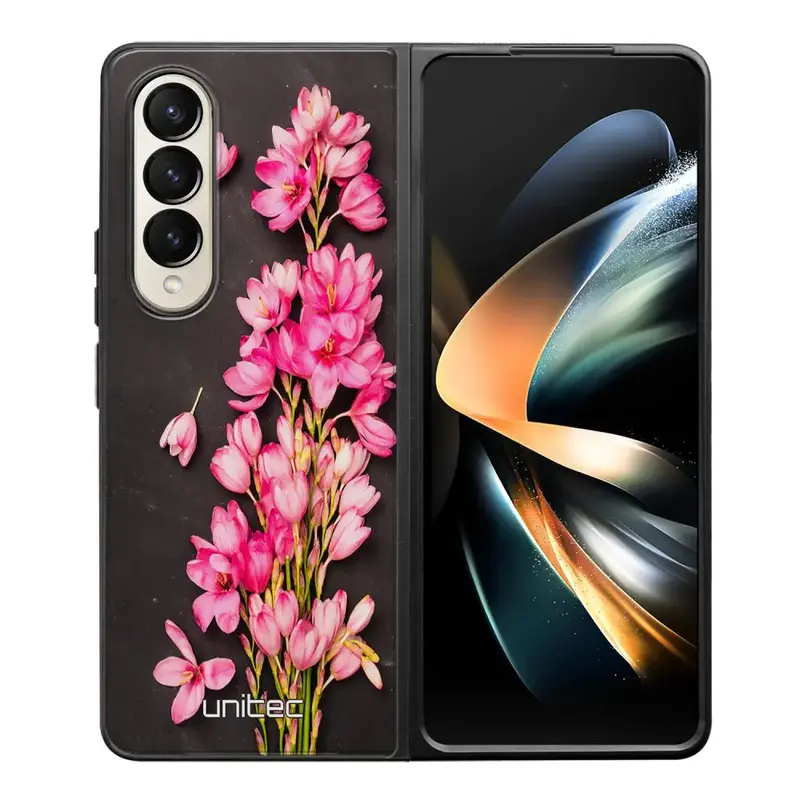 Samsung Galaxy Z Fold 4 kukka suojakuoret - Pink Flowers