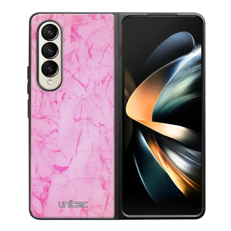 Samsung Galaxy Z Fold 4 marmori suojakuoret - Light Pink Marble