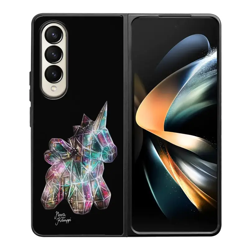 Samsung Galaxy Z Fold 4 unicorn suojakuoret - Musta - Noora Kämppi