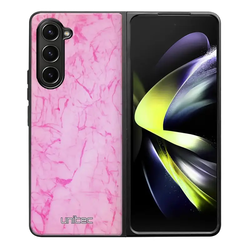 Samsung Galaxy Z Fold 5 marmori suojakuoret - Light Pink Marble