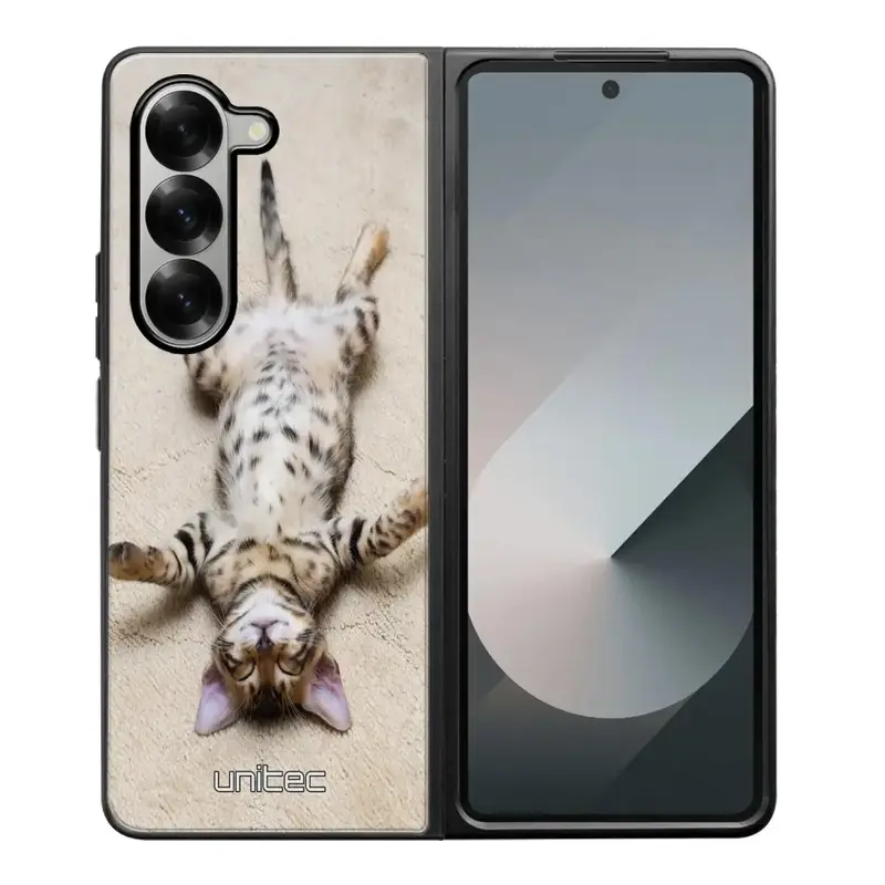 Samsung Galaxy Z Fold 6 kissa suojakuoret - Relaxing Cat