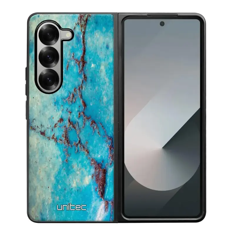 Samsung Galaxy Z Fold 6 marmori suojakuoret - Turquoise Marble