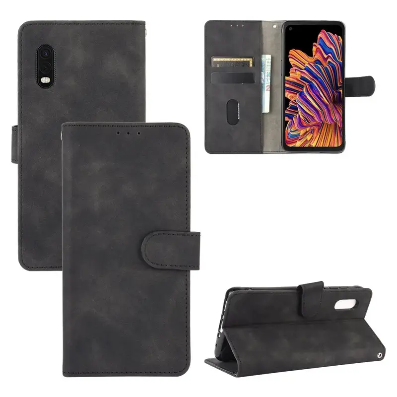 Samsung Xcover Pro Lompakko Suojakotelo Musta