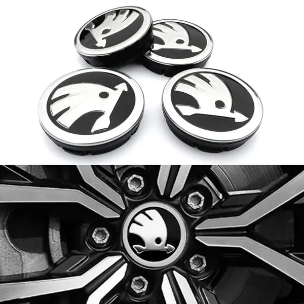 Skoda Wheel Center Caps, 4-Pack, 56mm