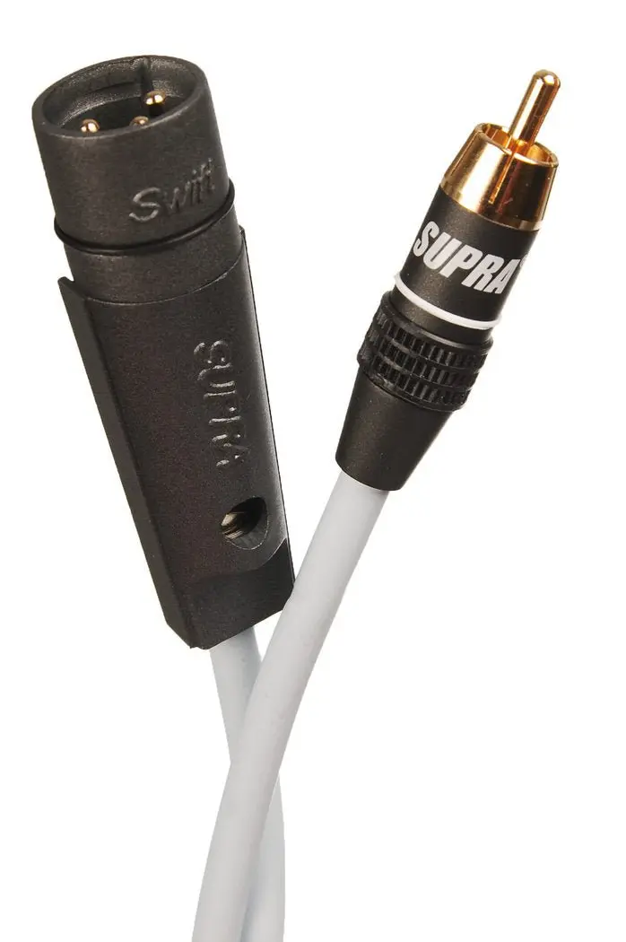 Supra Sublink RCA-XLR-kaapeli, valkoinen – semibalansoitu signaalikaapeli