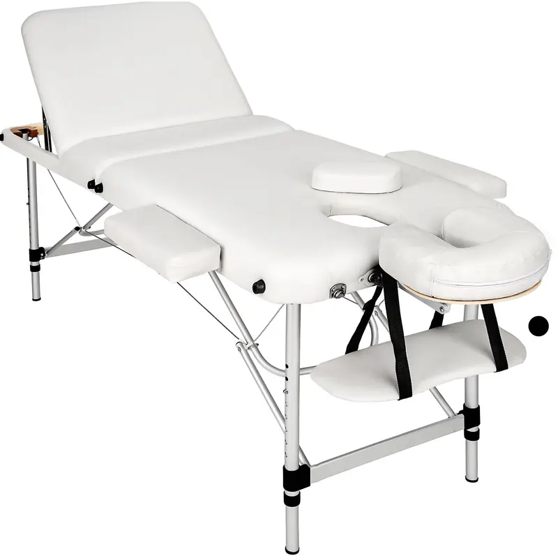 Tectake 3-Zone Massage Table with 5cm Padding and Aluminum Frame