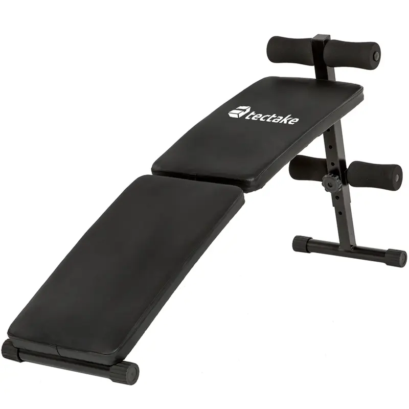 Tectake Sit-Up Bench with Padded Leg Brace and Non-Slip Feet