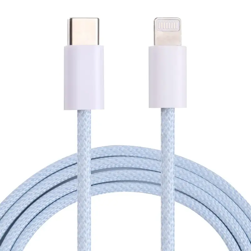 USB-C - Lightning Punottu kaapeli 1M - Sininen