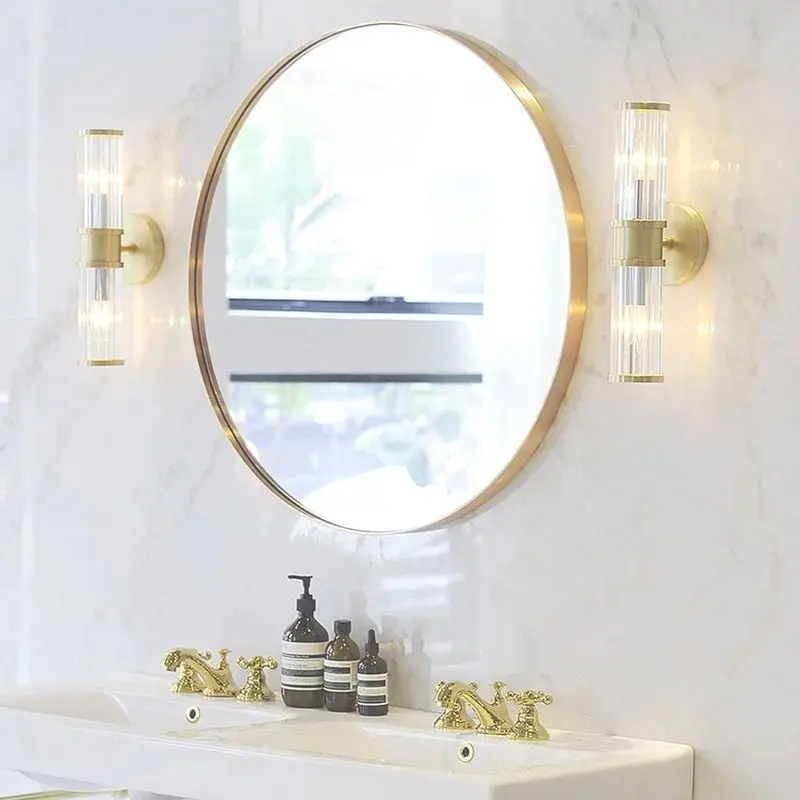 Viking Choice Stylish Round Mirror, 70cm, Golden