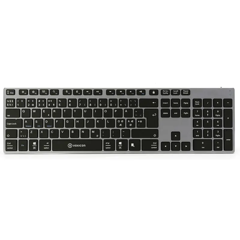 Voxicon 290 Wireless QWERTY Keyboard, Black / Silver