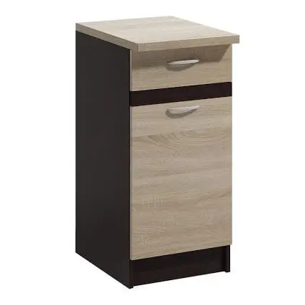 Wipmeb Bottom Kitchen Cabinet, Brown, Black