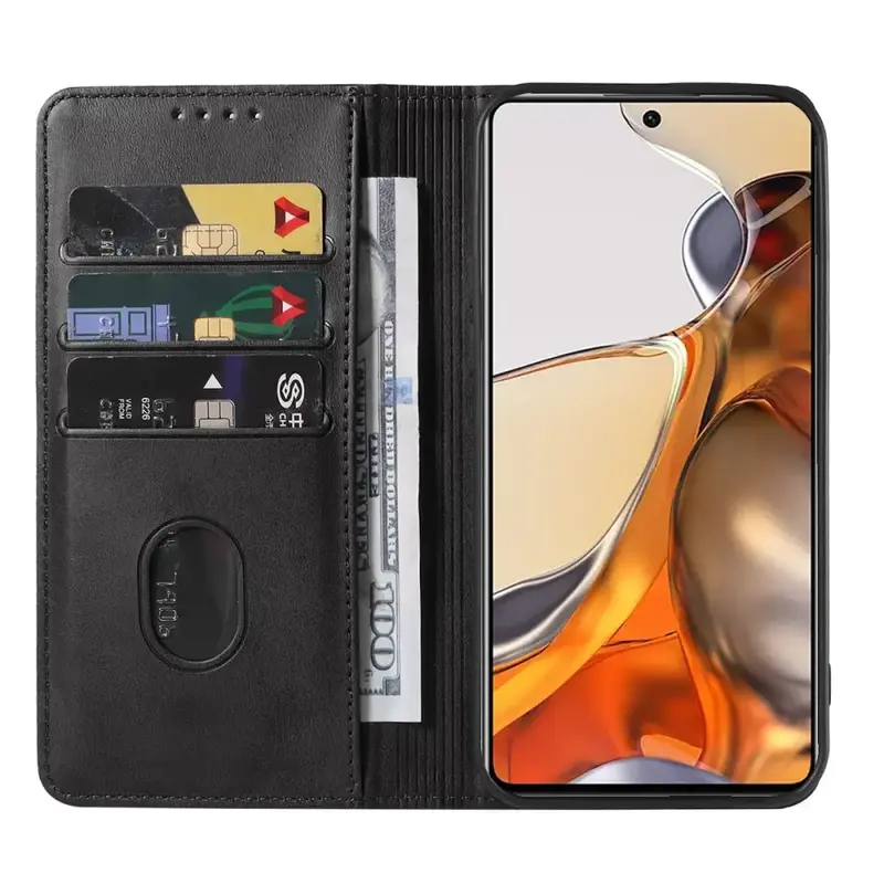 Xiaomi 11T / 11T Pro 5G Lompakko Suojakuori Musta