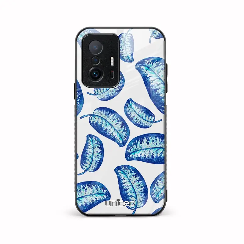 Xiaomi 11T 5G Unitec suojakuori, Blue leaves