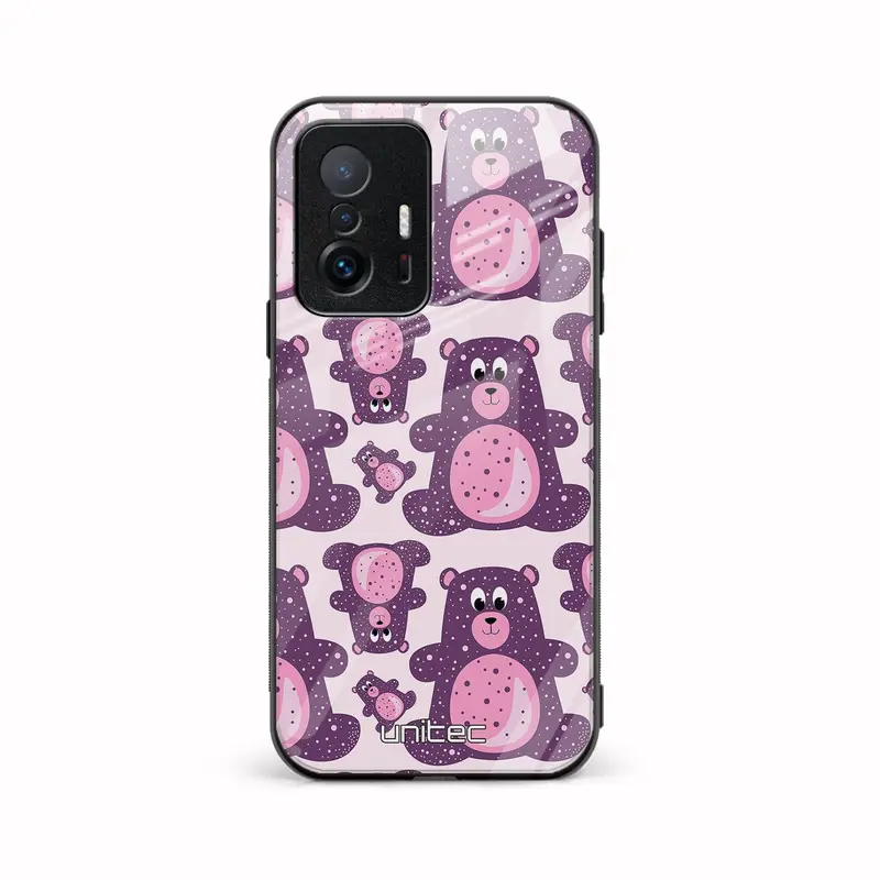 Xiaomi 11T 5G Unitec suojakuori, Purple teddy bear