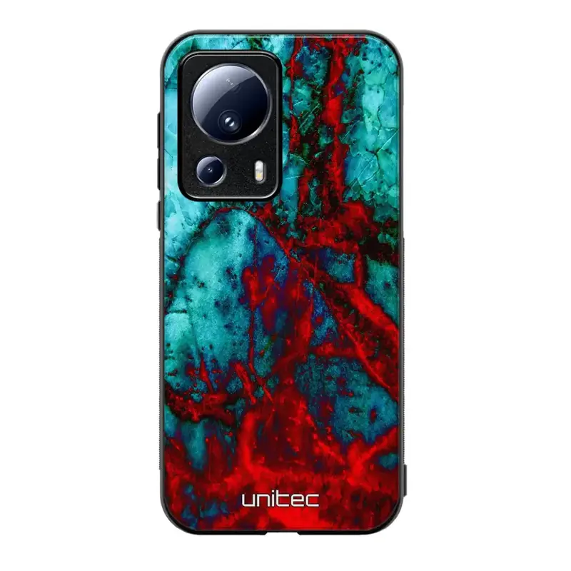 Xiaomi 13 Lite marmori suojakuoret - Blue Red Marble