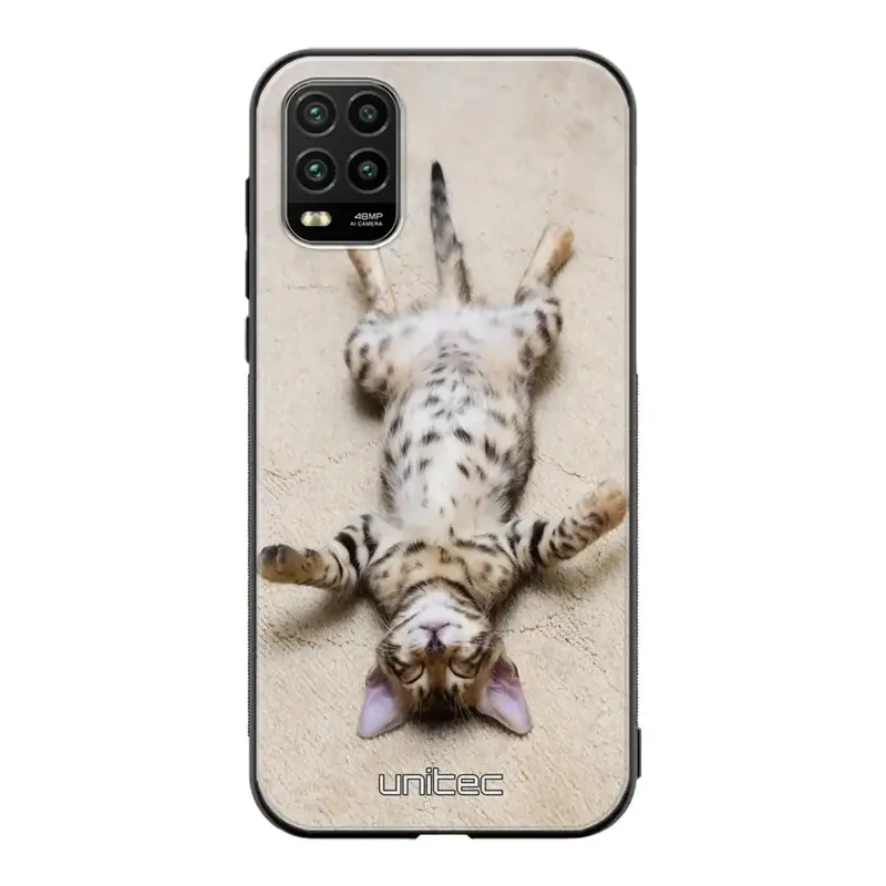 Xiaomi Mi 10 Lite kissa suojakuoret - Relaxing Cat