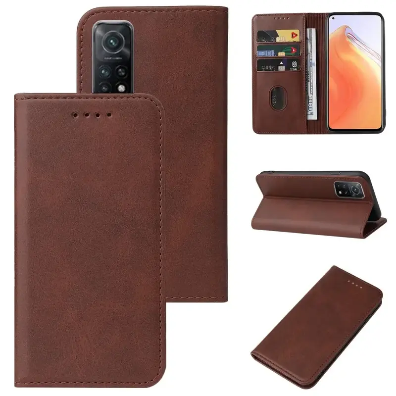 Xiaomi Mi 10T / 10T Pro Unitec Lompakko Suojakotelo Ruskea