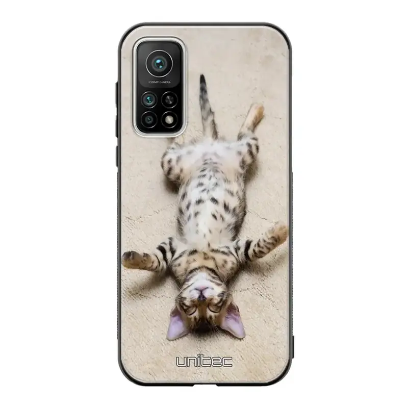 Xiaomi Mi 10T kissa suojakuoret - Relaxing Cat
