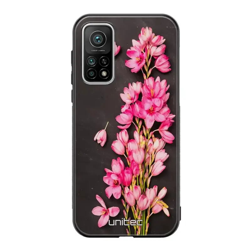 Xiaomi Mi 10T Pro kukka suojakuoret - Pink Flowers