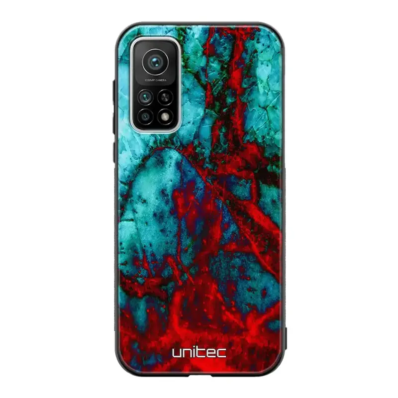 Xiaomi Mi 10T Pro marmori suojakuoret - Blue Red Marble