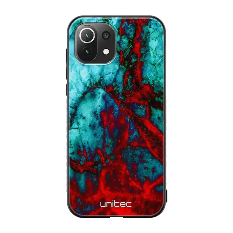 Xiaomi Mi 11 Lite marmori suojakuoret - Blue Red Marble