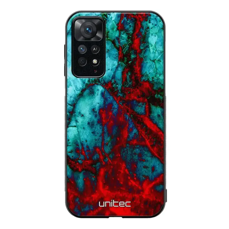 Xiaomi Redmi Note 11 Pro marmori suojakuoret - Blue Red Marble