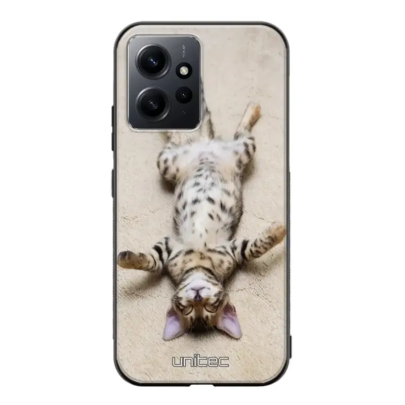 Xiaomi Redmi Note 12 4G kissa suojakuoret - Relaxing Cat