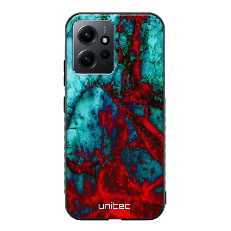 Xiaomi Redmi Note 12 4G marmori suojakuoret - Blue Red Marble
