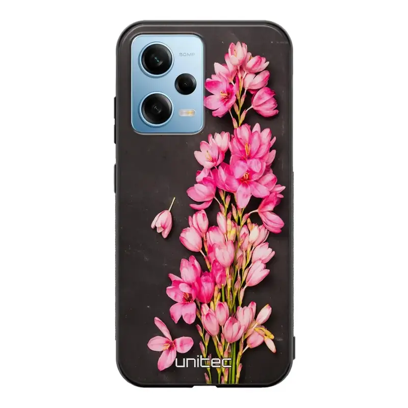 Xiaomi Redmi Note 12 5G kukka suojakuoret - Pink Flowers